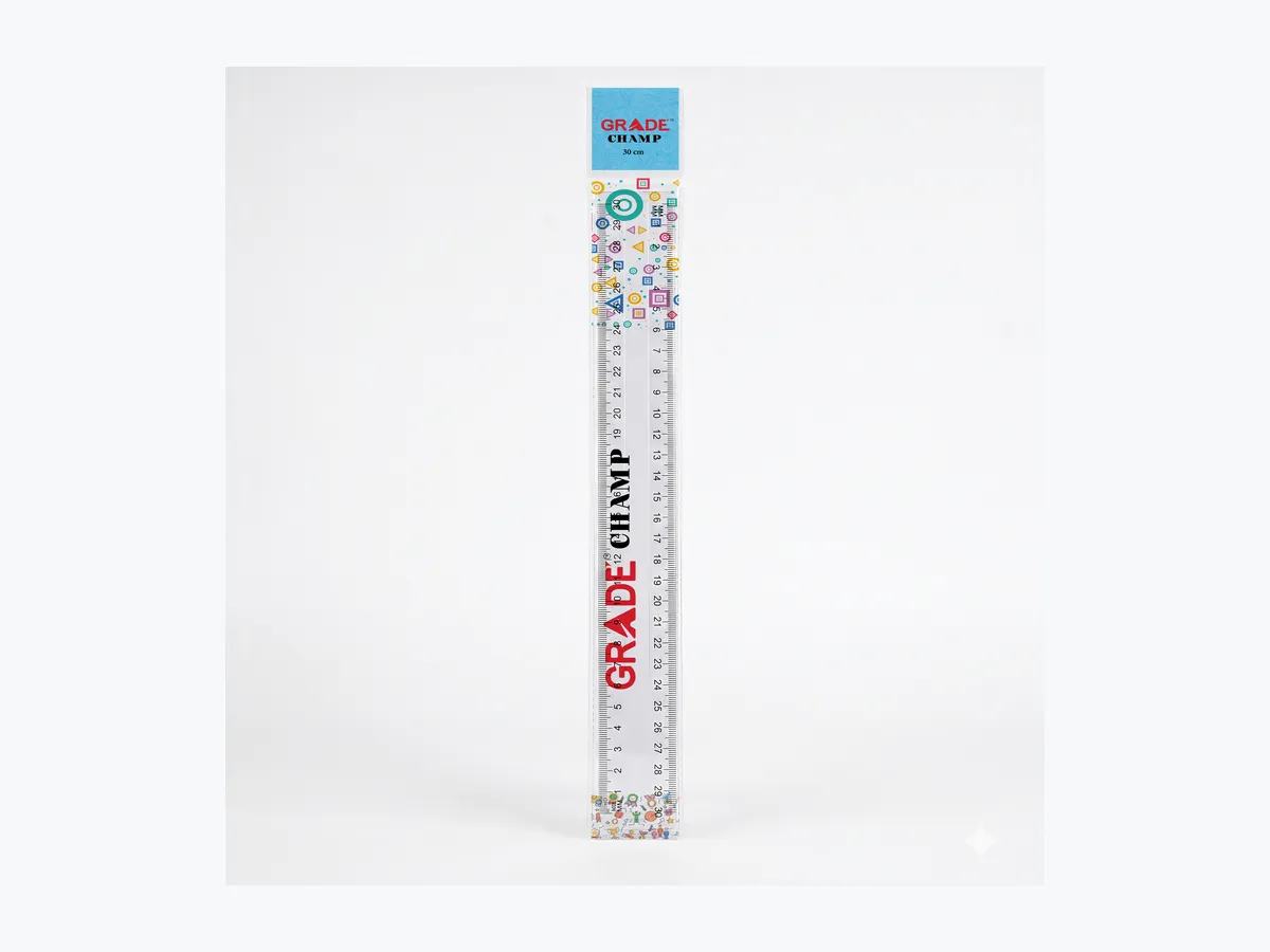 The Champ 30 cm scale in its wrap