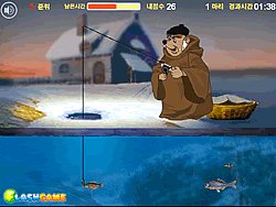 Ice fishing gambling game in Germany
